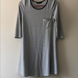 Black and white stripped dress